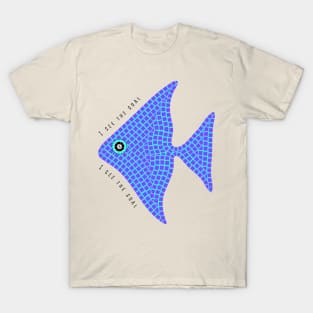 Blue mosaic angelfish T-Shirt